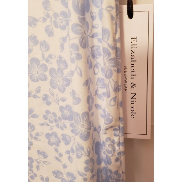 Elizabeth & Nicole Women’s Very Soft Sleepwear PJs Blue Floral Lace Size 2XL NWT - Picture 8 of 12